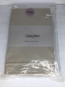 Calvin Klein Home Studio Collection Queen Flat Sheet Barley Classic Cord Sheet - Picture 1 of 11