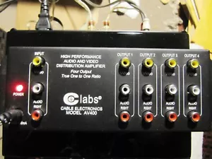 PROFESSIONAL A/V Distribution Amplifier SPLITTER AV 400 Cable Electronics Labs - Picture 1 of 4