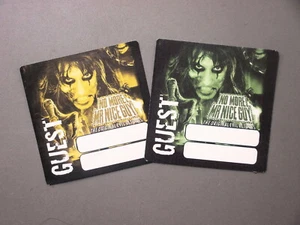 Alice Cooper backstage pass Satin stickers 2 No More Mr Nice Guy Tour squares! - Picture 1 of 1