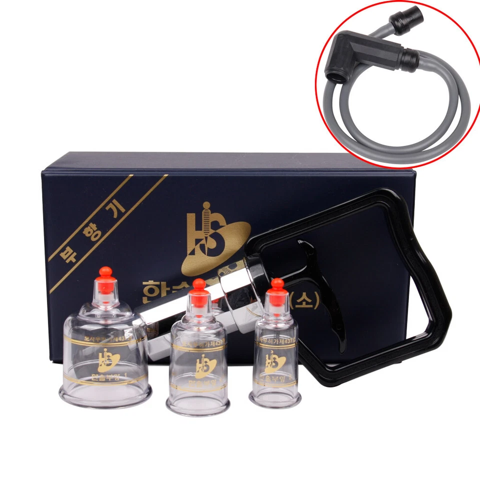Chinese Medical 10 Cups 1 Bleeding Pen Vacuum Massage Wet Cupping H101 Hansol