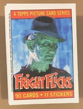 1988 FRIGHT FLICKS COMPLETE TRADING CARD SET 90 CARDS + 11 STICKERS TOPPS EX-MNT