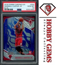 WENDELL CARTER JR PSA 10 2018-19 Panini Chronicles RC Phoenix Blue Prizm 83/99