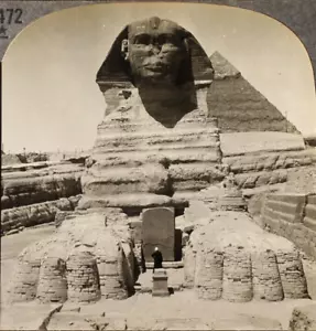 Keystone Stereoview of the Sphinx at Giza, Egypt from 1930’s T600 Set # T472 B - Picture 1 of 3