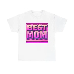 Camiseta Best Mom Algodón Pesado, Regalo para Mamá, Camisa Día de la Madre, Ropa Informal - Imagen 1 de 5