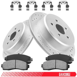 Front Drilled Rotors + Brake Pads Kit for Chevrolet Equinox Torrent Saturn Vue - Picture 1 of 13