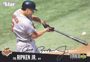 1996 Collector's Choice Baseball Silver Signature #1 Cal Ripken Jr.