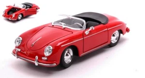 Modellino auto scala 1:24 PORSCHE 356A SPEEDSTER RED diecast modellismo statico - Foto 1 di 1