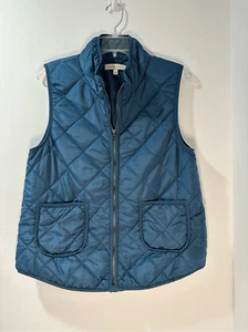 41 Hawthorn women’s quilted puffy blue vest with pockets size Large #40-1020 - Picture 1 of 7