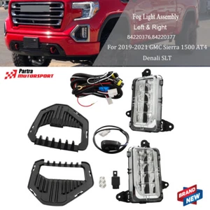 Luces antiniebla delanteras izquierda+derecha para GMC Sierra 1500 AT4 Denali SLT 2019-2021 con bisel - Imagen 1 de 15