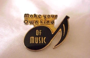 Make Your Own Kind of Music Note Inspirational Enamel Lapel Pin - Picture 1 of 2