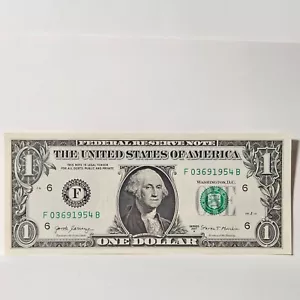 $1 Birthday Note One Dollar Bill F03691954B Uncirculated ( Trailing Year 1954 ) - Picture 1 of 1