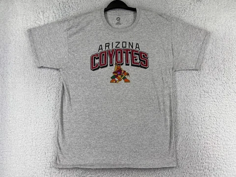 Arizona Coyotes Shirt Mens Medium Gray Short Sleeve Crew Neck NHL Hockey Cover