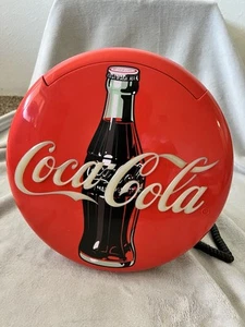 Teléfono de disco parpadeante rojo con logotipo de soda de COLA de colección, luces de neón, timbre musical NUEVO - Imagen 1 de 9