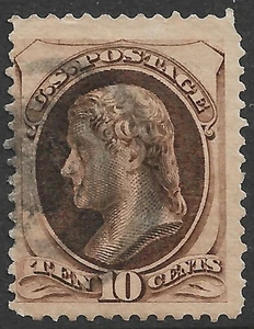 Estados Unidos #161 10c. Edición Jefferson usada muy fina - Imagen 1 de 2