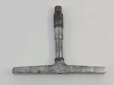 The Lufkin Rule Co. No. 515 深度千分尺仪表机械师工具美国工作良好 — 第 1/4 张图片