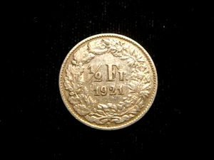 SCHWEIZ. 1 FRANC 1921, 1/2 FRANC 1921 - Bild 1 von 4