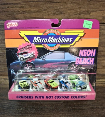 1991 Micro Machines (Rare) #2 Neon Beach Collection Sealed Bonus Galoob 6400 NIB - Image 1 of 4