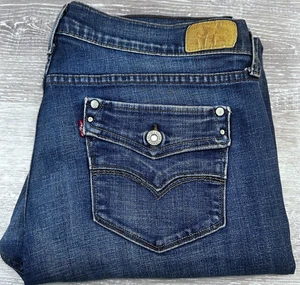 Levi's 505 Womens 14 Jeans Stretch Straight Leg Denim 35x33 Cotton & Elastane - Picture 1 of 22