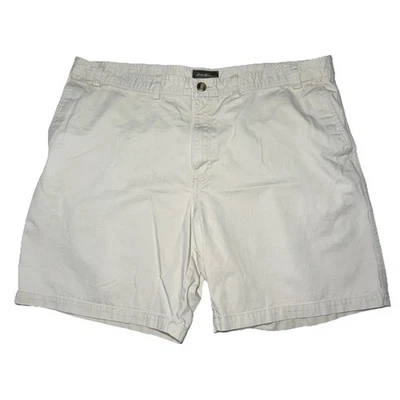 Pantalones Cortos Eddie Bauer Para Hombre 42” Beige Caqui 9” Chino Frente Plano Naturaleza Preppy Foto 1 de 4