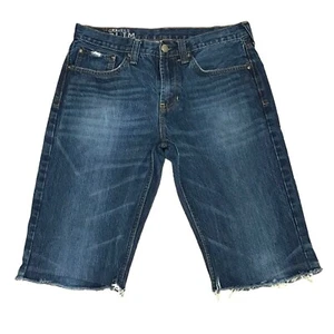 Bullhead Men’s Gravels Slim Fit Raw Hem Cutoff Denim Jean Shorts Size 31x32 - Picture 1 of 4