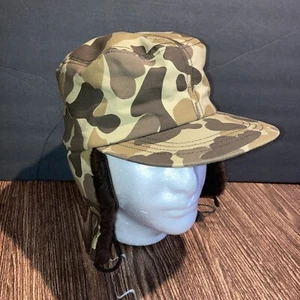 Vtg THINSULATE L Whitewater Outdoors Camo Hat Cap Hunting Ear Flap USA Rare - Picture 1 of 24