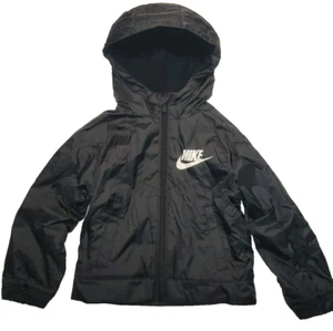 Nike Boys Sportswear Wind Runner Fleece Lined Jacket Black 76H020-F66 2T $65 - Picture 1 of 7