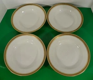 Antique Wm Guerin Co Limoges GREEK KEY Rim Soup Pasta Bowl (s) LOT OF 4 GUE6 - Picture 1 of 7