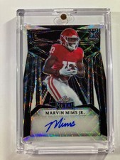 2023 Leaf Metal Marvin Mims Jr Black Sparkle 3/4 Auto Rookie Card BRONCOS!!!
