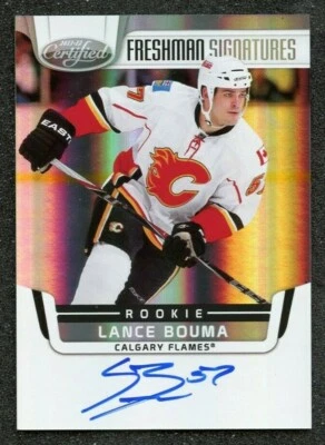 RARE 2011-12 LANCE BOUMA FLAMES PANINI CERTIFIED ROOKIE AUTOGRAPH CARD !! - Image 1 of 2