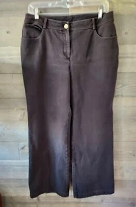 St John Designer Hose Jeans gerades Bein hoher Bund Stretch Gr. 8 braun sehr guter Zustand - Bild 1 von 12