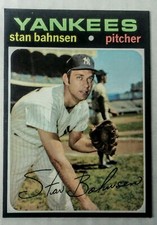 Stan Bahnsen New York Yankees 1971 Topps #184 Original NEAR MINT