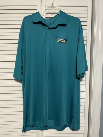 Coastal Carolina Chanticleers Polo Shirt Mens Size 2X Teal Green Cover