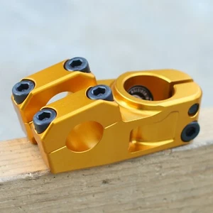 S&M BMX RACE XLT BICYCLE STEM BLACK GOLD MADE IN USA - Picture 1 of 3