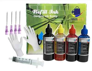 4X100ml Bulk Refill UV INK for Epson using # 664 Eco Tank ET-2500 ET-2550 - Picture 1 of 4