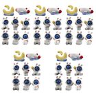  5 Sets Space Rabbit Ornament Cake Accessories Cute Animal Playset Container