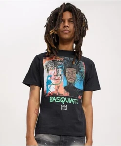 Exclusive Vintage Basquiat X Warhol Self Portrait Short Sleeve Tee Black Large - Picture 1 of 2