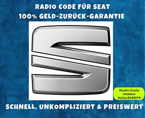 Seat Radio Code / Pin Code Leon Ibiza Alana RCD RNS Navigation Altea Technisat - Bild 1 von 12