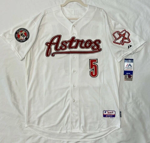 Authentic MAJESTIC SIZE 52 2XL, HOUSTON ASTROS, JEFF BAGWELL ON FIELD Jersey Cover