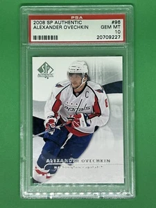 2008-09 SP Authentic Alex Ovechkin #96 PSA 10 LOW POP of 8 Capitals - Picture 1 of 3