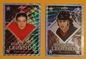 2 LOT 2017-18 Leaf Gold Leaf Legends Wave /25 TERRY SAWCHUK MIKE BOSSY NM-MT A2 - Bild 1 von 6