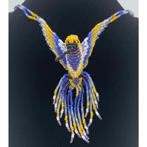 Collana Perline Colibrì Multicolore Shane Andrews Nativi Americani Oglala Lakota - Foto 1 di 8
