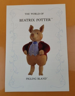 Original Alan Dart The World of Beatrix Potter Pigling Bland Knitting Pattern - Image 1 of 3