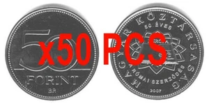 UNGARISCHE GEDENKMÜNZE 50 Forint 2007 VERTRAG ROM UNC GROSSHANDEL SET 50 Stck. - Bild 1 von 2
