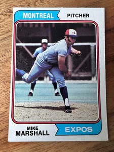 1974 Topps baseball 73 Mike G. Marshall Ex-Mt *MMcards*