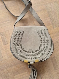 Chloe Marcie Nubuk Taupe Beige Grau small klein Wildleder Veloursleder - Bild 1 von 22