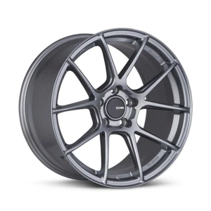18x8.5 +45 Enkei TS-V 5x100 Storm Grey Wheels (Set of 4) - Picture 1 of 2