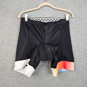 Liv Beliv-Luna Black white Rainbow Padded Women's Shorts Size XL NEW - Picture 1 of 9