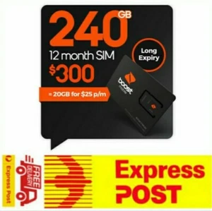 cheapest Boost $300 SIM 1 Year 300G data free EXPRESS POST - Picture 1 of 2