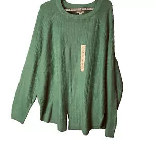 St. John's Bay Größe 3X Langarm Rundhalsausschnitt Ming Jade Pullover Neu mit Etikett - Bild 1 von 9