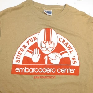 Embarcadero VTG 1985 80's DIVE BAR PUB SAN FRANCISCO 49ers T SHIRT Mens L - Picture 1 of 3